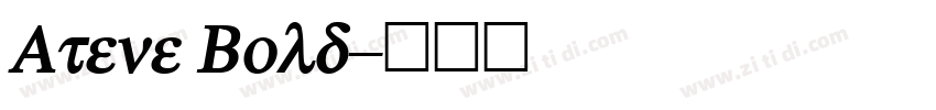 Atene Bold字体转换